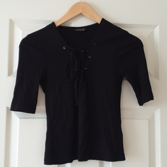 Elbow length front tie shirt - Picture 2 of 2